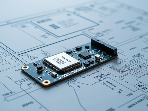 Wireless connectivity chips and communication modules on development board, showing antenna connections and signal processing components